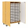 I.D. Systems 67'' Tall Maple Mobile Storage Cabinet with 36 3 1/2'' Trays 80275F67073 538275F67073